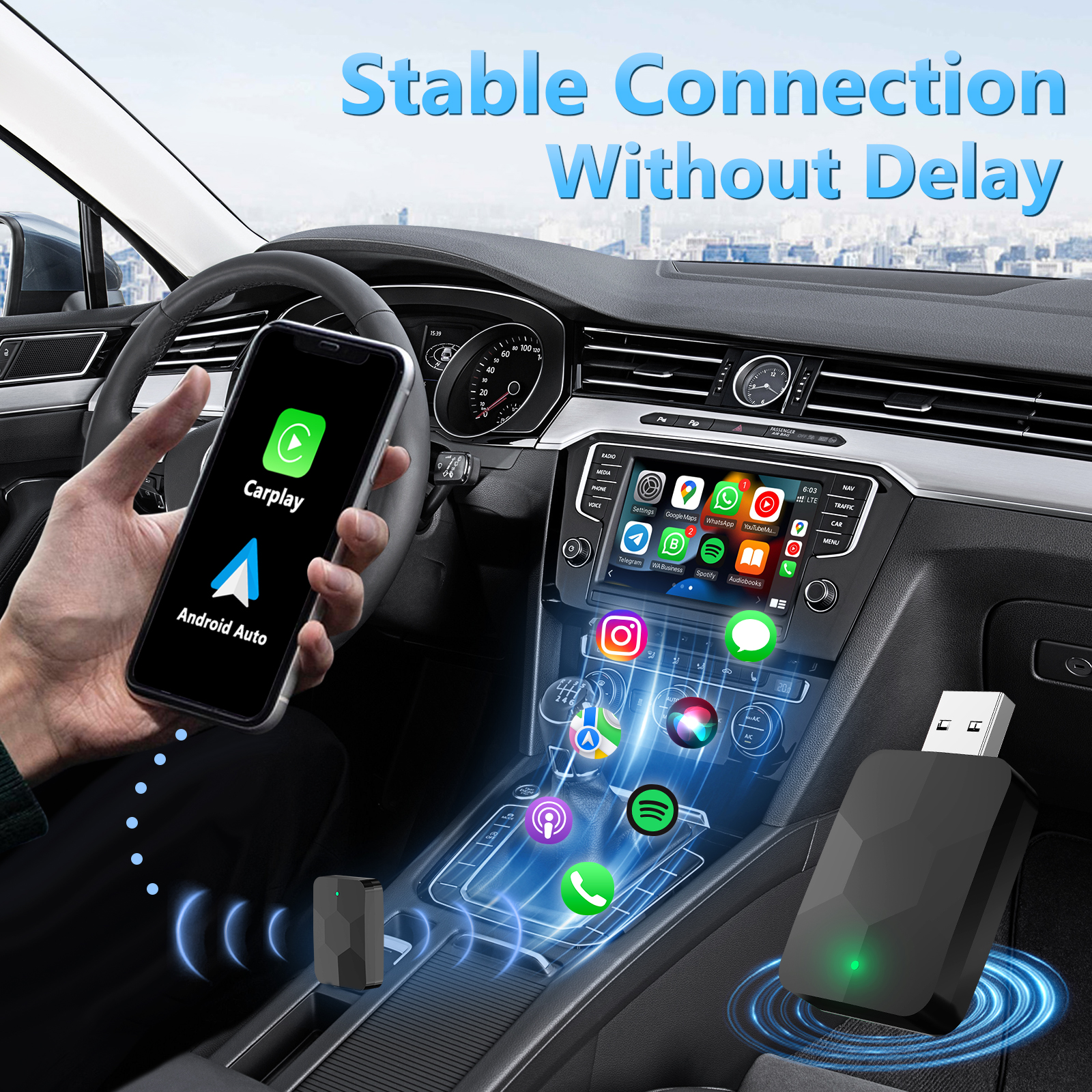 Black flash drive carplay