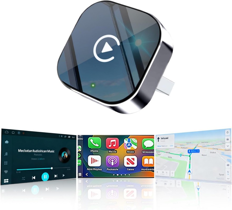 Mini USB Wireless CarPlay Adapter, Silver, (A10)