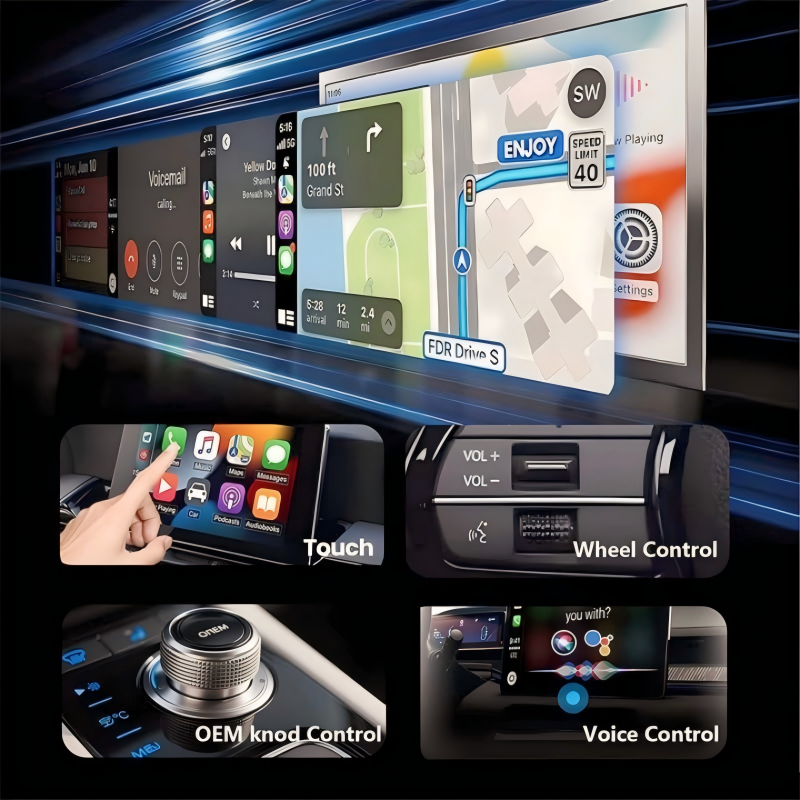 Mini USB Wireless CarPlay Adapter, Silver, (A10)