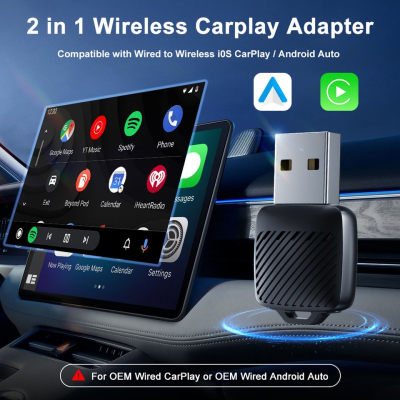 Mini Plug&Play Multimedia Car Streaming AI Box USB Dongle (U5)