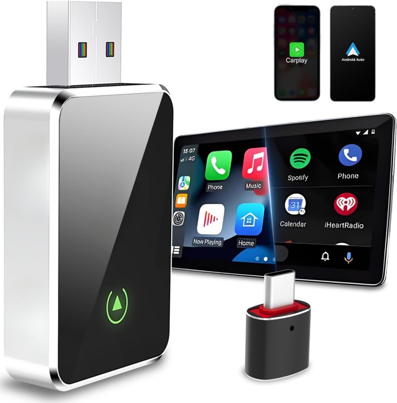 CarPlay Android Auto 2 In 1 Converter Universal Car Video Box Adapter USB Wireless Carplay Dongle (A02)