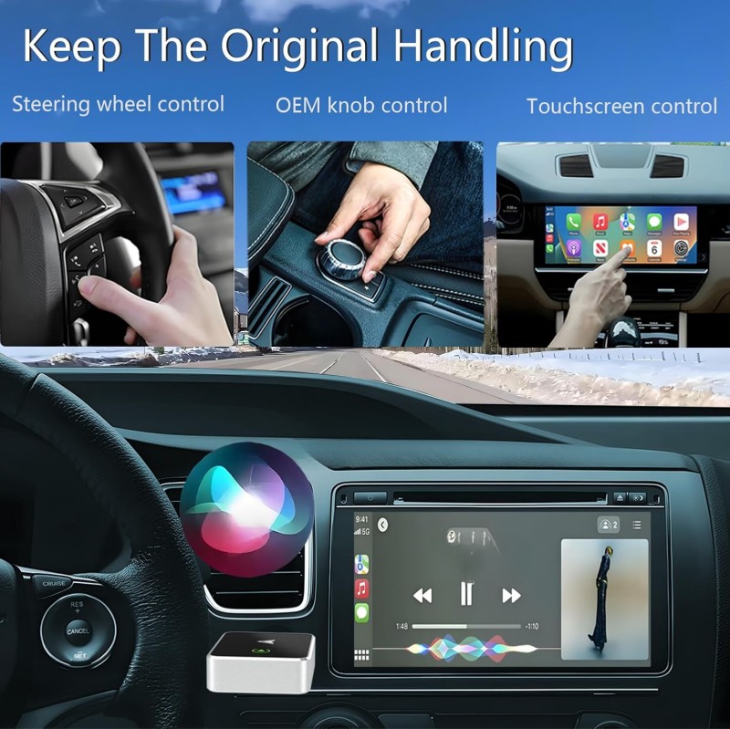 CarPlay Android Auto 2 In 1 Converter Universal Car Video Box Adapter USB Wireless Carplay Dongle (A02)