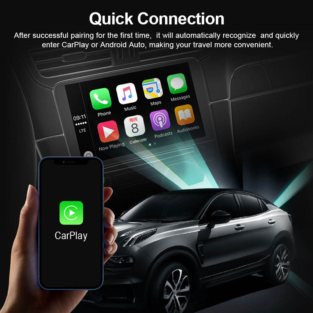 Universal Wired to Wireless CarPlay USB Adapter Dongle with IOS & Android (A007)