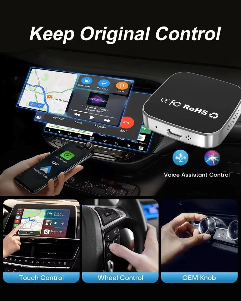 3-in-1 Android Smart Multimedia Box with Wireless CarPlay & Android Auto (A30)
