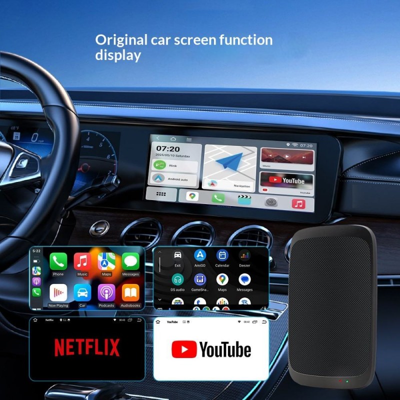 3 IN 1 Wireless Car Navigation System Carplay Box Android Carplay Adapter (Q39)