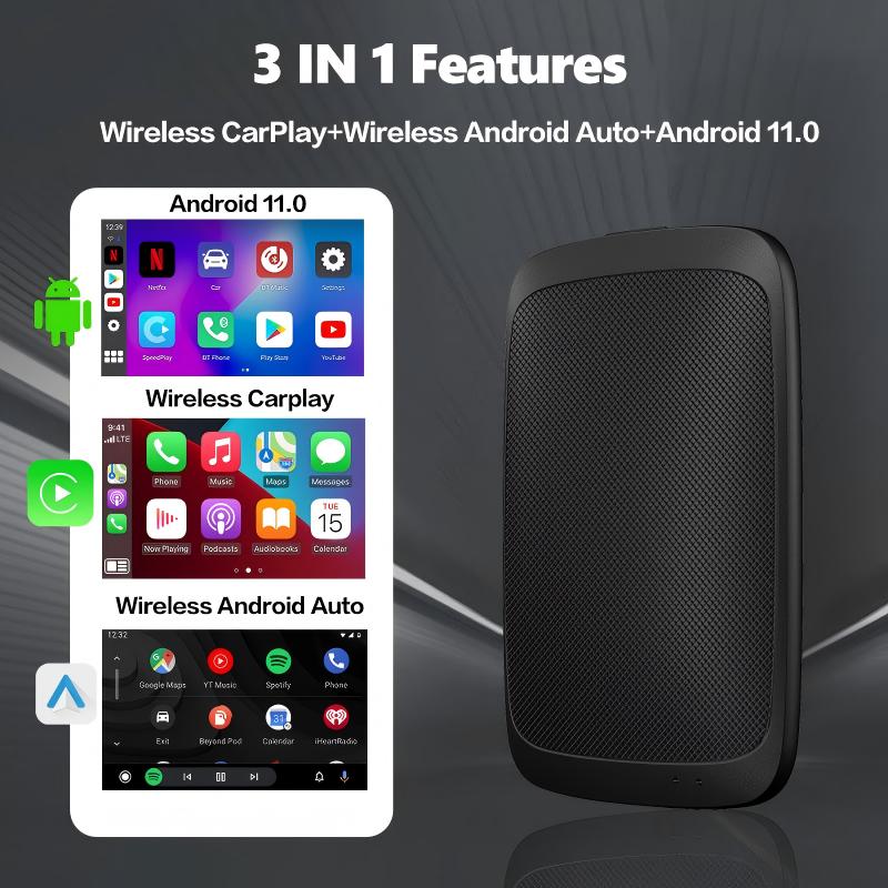 3 IN 1 Wireless Car Navigation System Carplay Box Android Carplay Adapter (Q39)